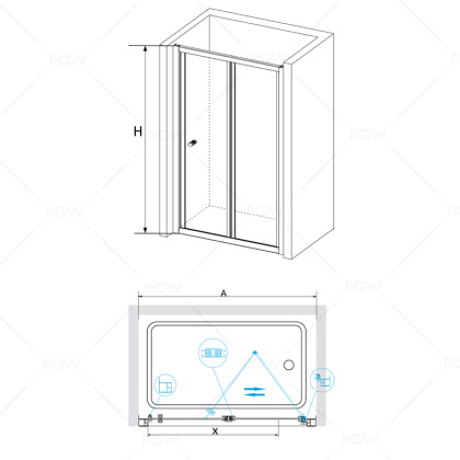 Душевая дверь RGW Classic CL-21 80 04092108-11 профиль Хром стекло прозрачное