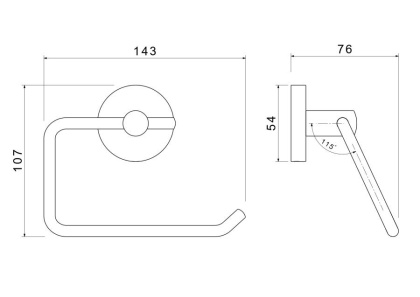 Бумагодержатель квадратный AQUATEK AQ4218CR ОБЕРОН