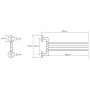 Тройной полотенцедержатель поворотный