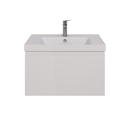 Тумба Lemark VEON MINI 70см под 1 раковину, подвесная,1 ящик, цвет корпуса, фасада: Белый глянец Тумба Lemark VEON MINI 70см под 1 раковину, подвесная,1 ящик, цвет корпуса, фасада: Белый глянец