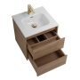 Тумба с раковиной подвесная BelBagno KRAFT 50 Rovere Tabacco, раковина белая