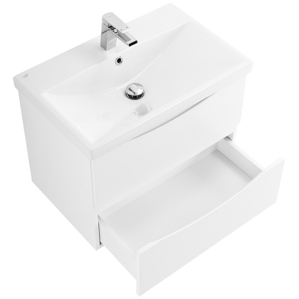 Тумба с раковиной подвесная BelBagno MARINO-CER 60 Bianco Lucido , раковина белая