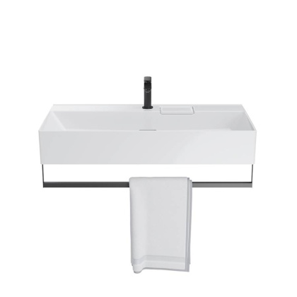 Раковина LOGICA мебельная\подвесная с одним отверстием 90, белая глянцевая