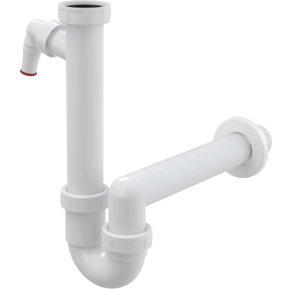 Сифон трубчатый с накидной гайкой 6/4" и штуцером