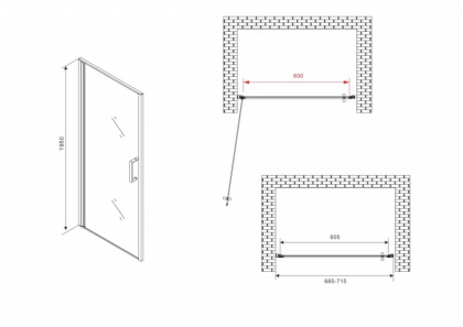 Душевая дверь ABBER Sonnenstrand AG04070 Душевая дверь ABBER Sonnenstrand AG04070