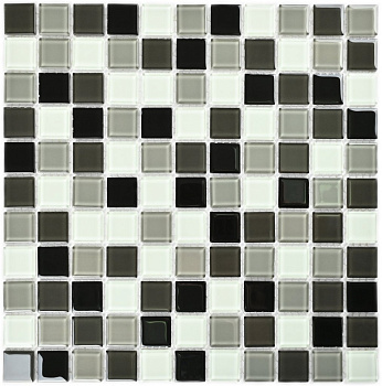 Мозаика стеклянная Carbon mix (чип 4*25*25) 300*300(22шт-1.98м2), м2
