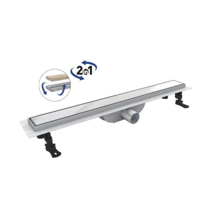 Душевой лоток Drain Leo-41-60 прямой 600 хром Ø 40 мм на ножках, с переходником 40/50 Душевой лоток Drain Leo-41-60 прямой 600 хром Ø 40 мм на ножках, с переходником 40/50