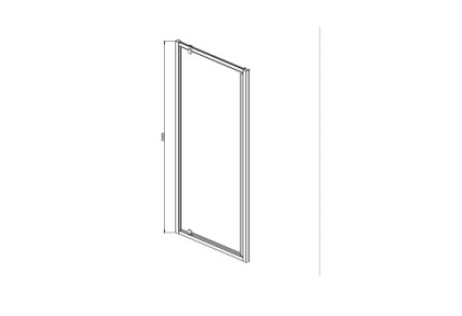 AQ ARI PI 09020CH Душевая дверь, распашная 900x2000 профиль хром, стекло прозрачное AQ ARI PI 09020CH Душевая дверь, распашная 900x2000 профиль хром, стекло прозрачное
