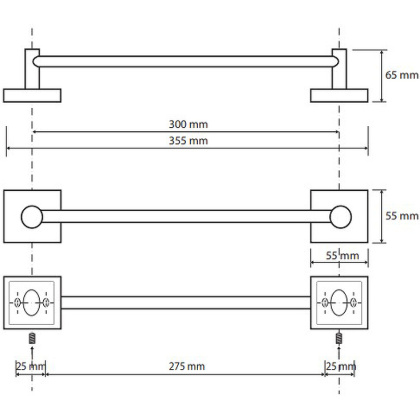 Полотенцедержатель 300 мм