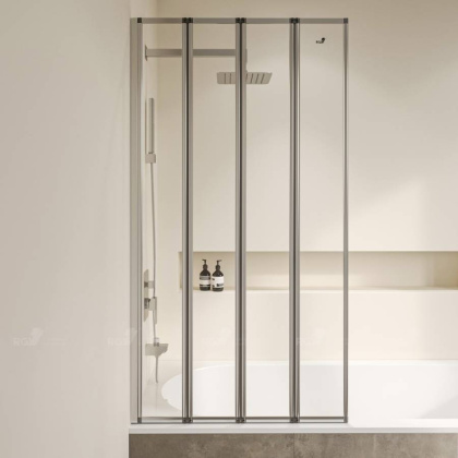 Шторка на ванну RGW Screens SC-23 80x150 профиль Хром стекло прозрачное