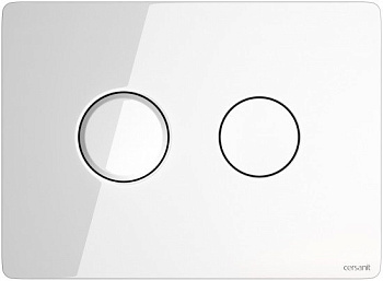 Кнопка ACCENTO CIRCLE пневматическая белая глянцевая стекло Кнопка ACCENTO CIRCLE пневматическая белая глянцевая стекло