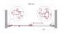 LUCE-BF-1-100-C-Cr Душевая дверь, Условный размер, мм:1000x1950 Габариты с диапазоном регулировок, мм:985-1015 