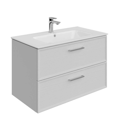 Тумба PIANO Classic подвесная 85 см, 2 ящика, ясень белый матовый PIA.CL.85\WHT.M