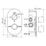 Berkel 4844 Thermo Термостатический смеситель для ванны и душа Berkel 4844 Thermo Термостатический смеситель для ванны и душа