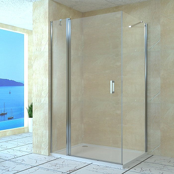 Душевой уголок RGW Leipzig LE-44 120x90 профиль Хром стекло прозрачное