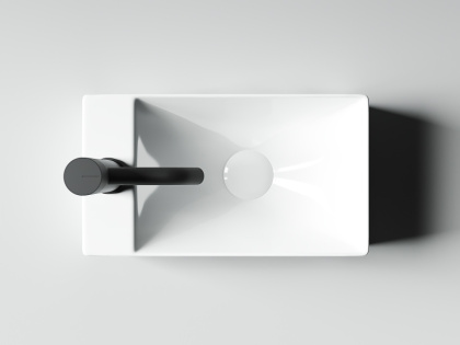 Умывальник подвесной прямоугольный (отверстие под смеситель L) Element 375*215*100мм