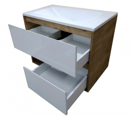 Комплект мебели Monaco Wood 900х480 подвесной 2 ящика (ШхГхВ) 898х476х607