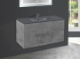 База под керамическую раковину Mia 1000 подвесная, 2 выкатных ящика soft close, Beton