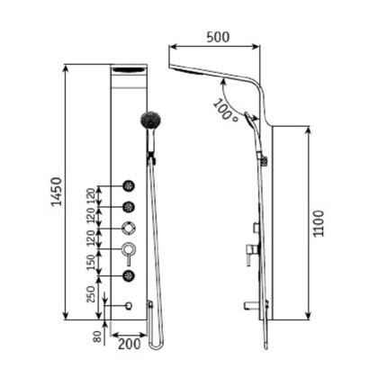Душевая панель RGW Shower Panels SP-05 21140105-03 Белый Душевая панель RGW Shower Panels SP-05 21140105-03 Белый