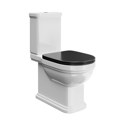 Сиденье POMPEI для напольного унитаза, черное глянцевое PO.seat.01\BLK