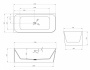 Ванна из литьевого мрамора Abber Stein 170х75 AS9621-1.7 L