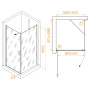 Душевой уголок RGW LE-034 (LE-003 + Z-14) 900x900