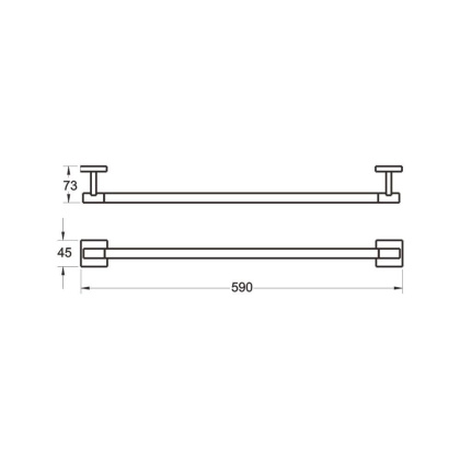 Полотенцедержатель, RG3017H Rose, Золото с черным