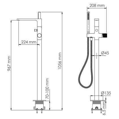 Смеситель WasserKRAFT Schunter 8221 для ванны матовое золото Смеситель WasserKRAFT Schunter 8221 для ванны матовое золото