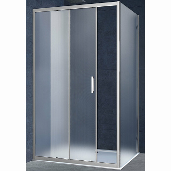 Душевой уголок Alpha VSR-3AL8010MT, 1000*800, хром, стекло текстурное