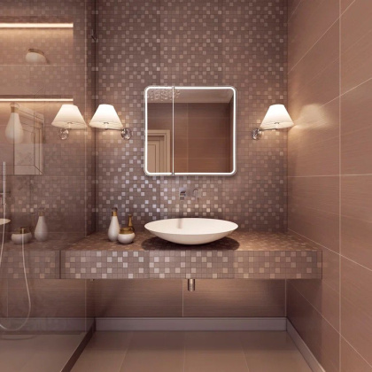 Зеркальный шкаф Creto Zoe 80х80 с LED подсветкой 16-805800Z