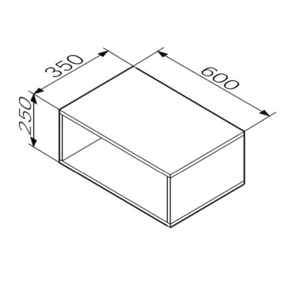 Ниша для хранения, 25х60х35 см, белая, M8FOH0601WM