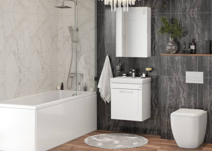 Шкаф-зеркало Onika Венеция 50 белый, универсальный