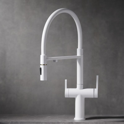 Смеситель для кухни с гибким изливом ROSE R458 R458C