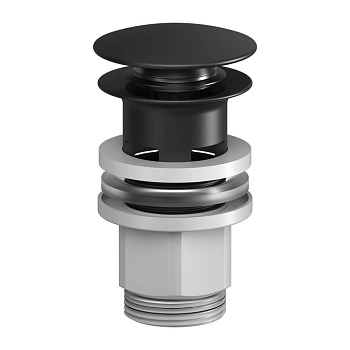 F0700P22 донный клапан, Нажимной, чёрный, шт.