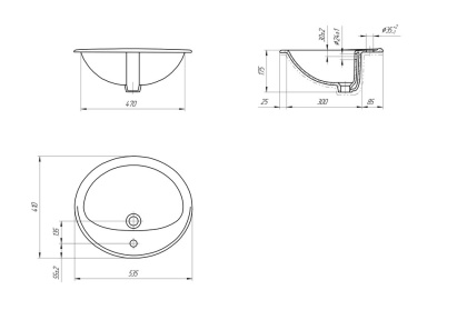 Раковина CALLA 54