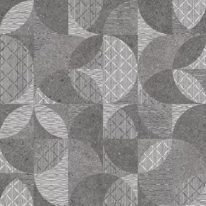 Керамогранит Фондамента тёмный декорированный обрезной 60x60x0,9