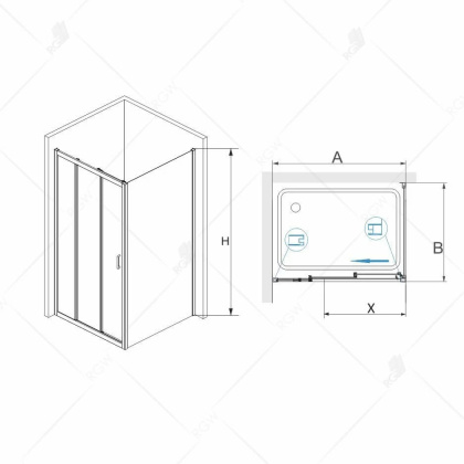Душевой уголок RGW PA-73 P (PA-13 + 2Z-050-2) 060873129-011P 120x90x195