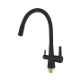 Смеситель для кухни латунь, черный S668H