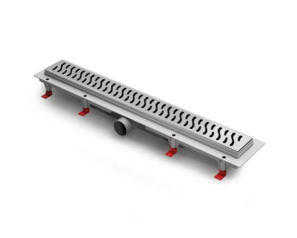 Душевой лоток 65 см Creto Zigzag CRE-650 ZH с решеткой, хром Душевой лоток 65 см Creto Zigzag CRE-650 ZH с решеткой, хром