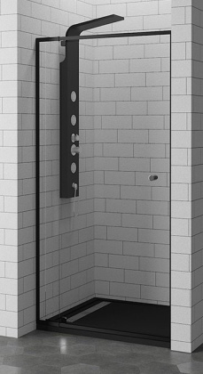Душевая дверь в нишу RGW Passage PA-02B 120*185 профиль черный без поддона