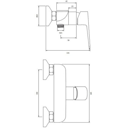 Смеситель для душа OMNIRES ASTORIA AS5640CR (хром)