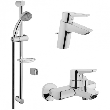 Набор смесителей Vitra Solid S, 3 в 1 (раковина, в/д, душ. гарнитур)