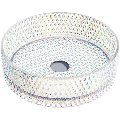 Умывальник чаша накладная круглая (цвет неон) Cristal 360*360*112мм