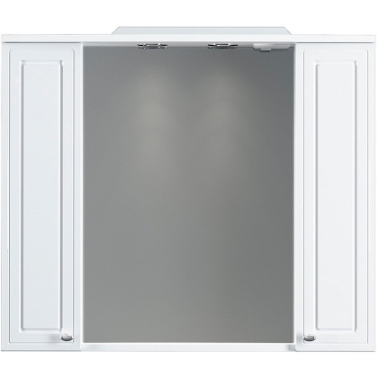 M41MPX0851WG Palace One, зеркало, частично зеркальный шкаф, 85 см, с подсветкой, Белый, глянец