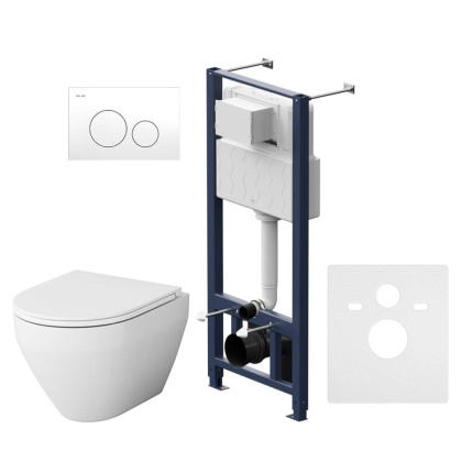 IS49001.701700 Инсталляция с клавишей Pro L Белый с подвесным унитазом Spirit V2.0 FlashClean с сид м/л