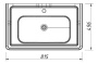 Раковина керамическая 80x49