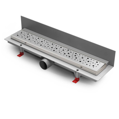 Душевой лоток 35 см Creto Quadro CRE-350 QN-P с решеткой, хром Душевой лоток 35 см Creto Quadro CRE-350 QN-P с решеткой, хром