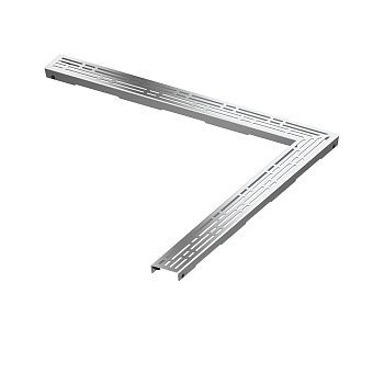 Декоративная решетка TECEdrainline "basic" нержавеющая сталь, глянец, для углового душевого канала 90°,  1200 х 1200