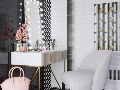 Плитка настенная 16013 Граньяно черный 7,4*15*6,9 (96шт/1,07м2), м2