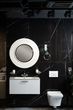 Зеркало SHINE Белое d82 528-W Boheme